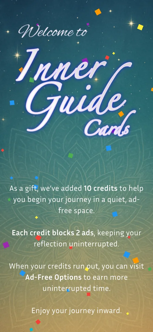 Welcome screen of Inner Guide Cards